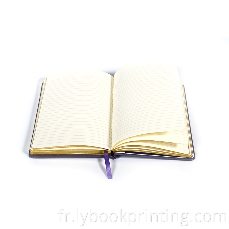 Note de notes de journal personnalisé Imprimé Hardcover Notebook avec signets de ruban